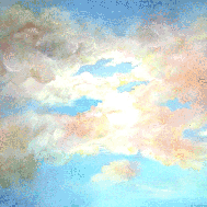 Cloudy sky mural